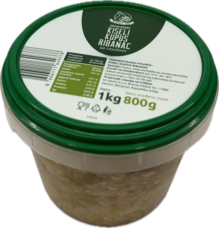 Zemunski kiseli kupus ribanac 1 kg